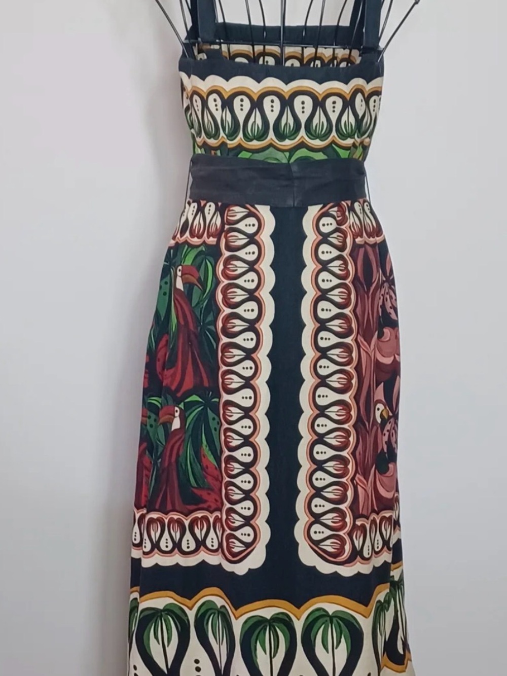 FARM Rio Strappy Maxi Dress in Black, Green & Red - Picture 2 of 5